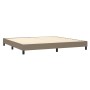 Cama box spring colchón y luces LED tela gris taupe 200x200 cm de , Camas y somieres - Ref: Foro24-3133425, Precio: 657,26 €,...