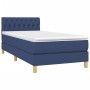 Cama box spring con colchón y LED tela azul 80x200 cm de , Camas y somieres - Ref: Foro24-3133915, Precio: 297,03 €, Descuent...