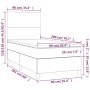 Cama box spring colchón y luces LED tela marrón oscuro 90x200cm de , Camas y somieres - Ref: Foro24-3134688, Precio: 340,63 €...