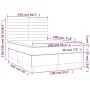 Box spring bed with mattress and LED dark green velvet 140x190cm by , Beds and slatted bases - Ref: Foro24-3136182, Price: 51...