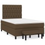 Cama box spring con colchón tela marrón oscuro 120x200 cm de , Camas y somieres - Ref: Foro24-3136824, Precio: 482,23 €, Desc...