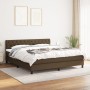 Cama box spring con colchón tela marrón oscuro 160x200 cm de , Camas y somieres - Ref: Foro24-3140308, Precio: 520,08 €, Desc...