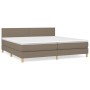 Cama box spring con colchón tela gris taupe 200x200 cm de , Camas y somieres - Ref: Foro24-3140485, Precio: 644,14 €, Descuen...