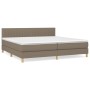 Cama box spring con colchón tela gris taupe 200x200 cm de , Camas y somieres - Ref: Foro24-3140805, Precio: 619,52 €, Descuen...
