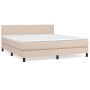 Cama box spring con colchón cuero sintético capuchino 180x200cm de , Camas y somieres - Ref: Foro24-3141022, Precio: 534,60 €...