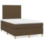 Box spring bed with dark brown fabric mattress 120x200 cm by , Beds and slatted bases - Ref: Foro24-3142164, Price: 381,27 €,...