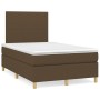 Cama box spring con colchón tela marrón oscuro 120x200 cm de , Camas y somieres - Ref: Foro24-3142164, Precio: 387,05 €, Desc...