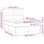 Cama box spring con colchón tela marrón oscuro 140x200 cm de , Camas y somieres - Ref: Foro24-3142660, Precio: 504,07 €, Desc...