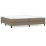 Cama box spring con colchón tela gris taupe 200x200 cm de , Camas y somieres - Ref: Foro24-3144105, Precio: 566,87 €, Descuen...