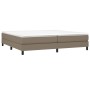 Cama box spring con colchón tela gris taupe 200x200 cm de , Camas y somieres - Ref: Foro24-3144105, Precio: 566,87 €, Descuen...