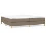 Cama box spring con colchón tela gris taupe 200x200 cm de , Camas y somieres - Ref: Foro24-3144203, Precio: 570,16 €, Descuen...