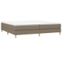 Cama box spring con colchón tela gris taupe 200x200 cm de , Camas y somieres - Ref: Foro24-3144203, Precio: 570,16 €, Descuen...