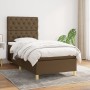 Cama box spring con colchón tela marrón oscuro 80x200 cm de , Camas y somieres - Ref: Foro24-3142532, Precio: 344,62 €, Descu...