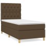 Cama box spring con colchón tela marrón oscuro 80x200 cm de , Camas y somieres - Ref: Foro24-3142532, Precio: 344,62 €, Descu...