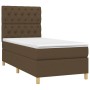 Cama box spring con colchón tela marrón oscuro 80x200 cm de , Camas y somieres - Ref: Foro24-3142532, Precio: 344,62 €, Descu...