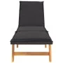 Sun loungers with cushions 2 pcs synthetic rattan solid acacia wood by , Loungers - Ref: Foro24-319725, Price: 303,06 €, Disc...