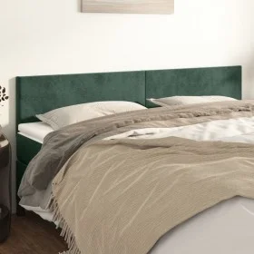 Headboards 2 units of dark green velvet 80x5x78/88 cm by , Headboards and footboards - Ref: Foro24-345821, Price: 63,08 €, Di...