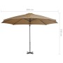 Sombrilla voladiza con poste de aluminio gris topo 300 cm de vidaXL, Sombrillas - Ref: Foro24-44623, Precio: 125,90 €, Descue...