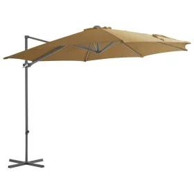 Geländeschirm mit taupegrauer Stahlstange 300 cm von vidaXL, Sonnenschirme - Ref: Foro24-44631, Preis: 97,74 €, Rabatt: %