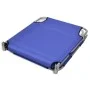 Folding steel lounger with head cushion blue steel by , Loungers - Ref: Foro24-41481, Price: 64,99 €, Discount: %