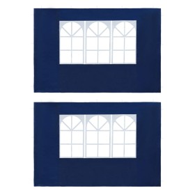 Paredes de carpa para fiestas con ventana 2 uds PE azul de , Carpas y cenadores - Ref: Foro24-45115, Precio: 21,43 €, Descuen...