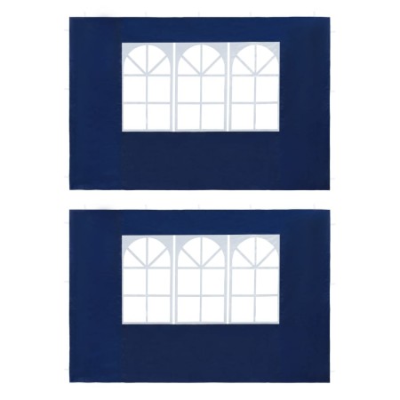 Paredes de carpa para fiestas con ventana 2 uds PE azul de , Carpas y cenadores - Ref: Foro24-45115, Precio: 21,43 €, Descuen...