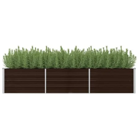 Arriate de acero galvanizado marrón 240x80x45 cm de , Maceteros y jardineras - Ref: Foro24-45714, Precio: 63,91 €, Descuento: %