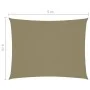 Toldo de vela rectangular tela Oxford beige 4x5 m de , Sombrillas - Ref: Foro24-135161, Precio: 64,46 €, Descuento: %