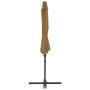 Sombrilla voladiza con poste de acero gris topo 300 cm de vidaXL, Sombrillas - Ref: Foro24-44631, Precio: 101,56 €, Descuento: %