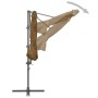 Sombrilla voladiza con poste de acero gris topo 300 cm de vidaXL, Sombrillas - Ref: Foro24-44631, Precio: 101,56 €, Descuento: %