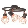 Lámpara de techo con 3 focos E14 negra y cobre de , Apliques de techo - Ref: Foro24-244390, Precio: 48,99 €, Descuento: %