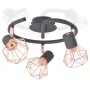 Lámpara de techo con 3 focos E14 negra y cobre de , Apliques de techo - Ref: Foro24-244390, Precio: 48,99 €, Descuento: %