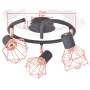 Lámpara de techo con 3 focos E14 negra y cobre de , Apliques de techo - Ref: Foro24-244390, Precio: 48,94 €, Descuento: %