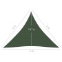 Toldo de vela HDPE verde oscuro 160 g/m² 3x3x3 m de , Sombrillas - Ref: Foro24-311472, Precio: 22,22 €, Descuento: %
