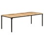 Mesa de comedor madera de mango rugosa 220x100x76 cm de , Mesas de cocina y de comedor - Ref: Foro24-321977, Precio: 401,89 €...