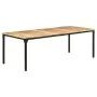 Mesa de comedor madera de mango rugosa 220x100x76 cm de , Mesas de cocina y de comedor - Ref: Foro24-321977, Precio: 393,70 €...