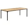 Mesa de comedor madera de mango rugosa 220x100x76 cm de , Mesas de cocina y de comedor - Ref: Foro24-321977, Precio: 393,70 €...
