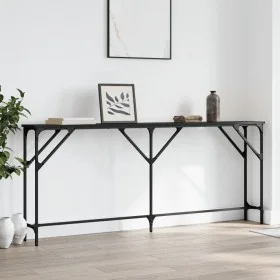 Schwarzer Konsolentisch aus Holzwerkstoff, 180 x 23 x 75 cm von , Seitentische - Ref: Foro24-837767, Preis: 54,56 €, Rabatt: %