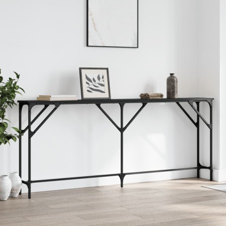 Mesa consola madera de ingeniería negro 180x23x75 cm de , Mesas auxiliares - Ref: Foro24-837767, Precio: 55,31 €, Descuento: %