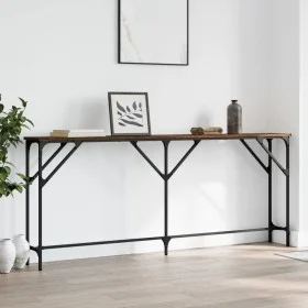 Mesa consola madera de ingeniería marrón roble 180x23x75 cm de , Mesas auxiliares - Ref: Foro24-837771, Precio: 61,98 €, Desc...