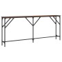 Mesa consola madera de ingeniería marrón roble 180x23x75 cm de , Mesas auxiliares - Ref: Foro24-837771, Precio: 62,88 €, Desc...