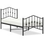 Estructura de cama con cabecero y estribo metal negro 90x200 cm de , Camas y somieres - Ref: Foro24-373800, Precio: 86,88 €, ...