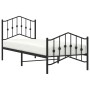 Estructura de cama con cabecero y estribo metal negro 90x200 cm de , Camas y somieres - Ref: Foro24-373800, Precio: 86,88 €, ...