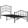 Estructura de cama con cabecero y estribo metal negro 90x200 cm de , Camas y somieres - Ref: Foro24-373800, Precio: 86,88 €, ...