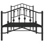 Estructura de cama con cabecero y estribo metal negro 90x200 cm de , Camas y somieres - Ref: Foro24-373800, Precio: 86,88 €, ...