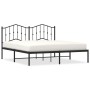 Estructura de cama con cabecero metal negro 160x200 cm de , Camas y somieres - Ref: Foro24-373792, Precio: 108,90 €, Descuent...