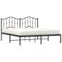 Estructura de cama con cabecero metal negro 160x200 cm de , Camas y somieres - Ref: Foro24-373792, Precio: 108,90 €, Descuent...