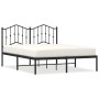 Estructura de cama con cabecero metal negro 140x200 cm de , Camas y somieres - Ref: Foro24-373790, Precio: 106,43 €, Descuent...