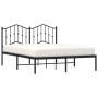 Estructura de cama con cabecero metal negro 140x200 cm de , Camas y somieres - Ref: Foro24-373790, Precio: 106,43 €, Descuent...