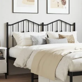 Cabecero de metal negro 135 cm de , Cabeceros y pies de cama - Ref: Foro24-373821, Precio: 33,34 €, Descuento: %